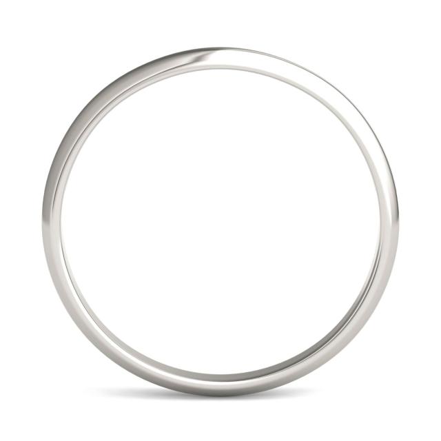 Matching Signature Plain Band in 18K White Gold