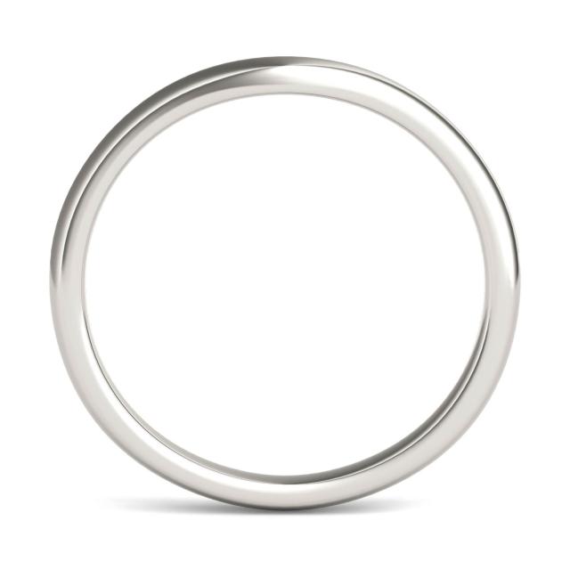 Matching Signature Plain Band in 18K White Gold