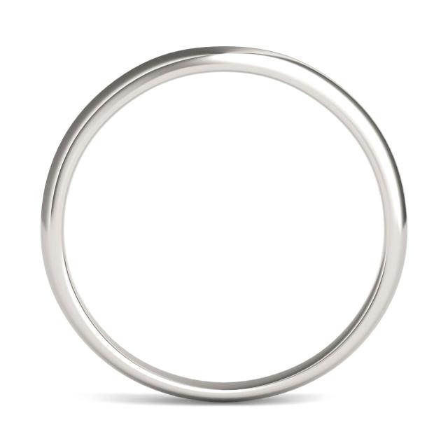 Signature Plain Oval 7mm Matching Band in 18K White Gold