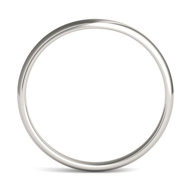 Signature Curved Plain Matching Cushion 6mm Band in 18K White Gold