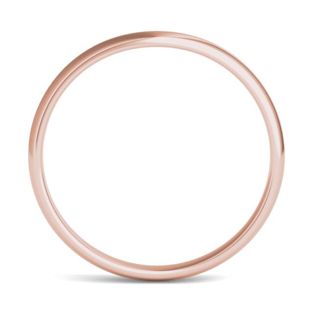 Signature Curved Plain Matching Cushion 6mm Band in 18K Rose Gold