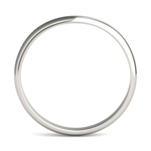 Signature Curved Plain Cushion Matching Band in 18K White Gold