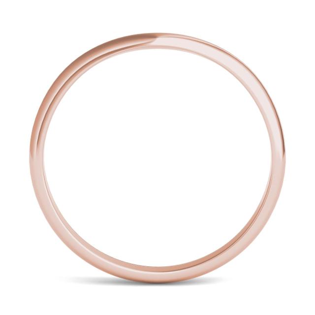 Signature Curved Plain Cushion Matching Band in 18K Rose Gold