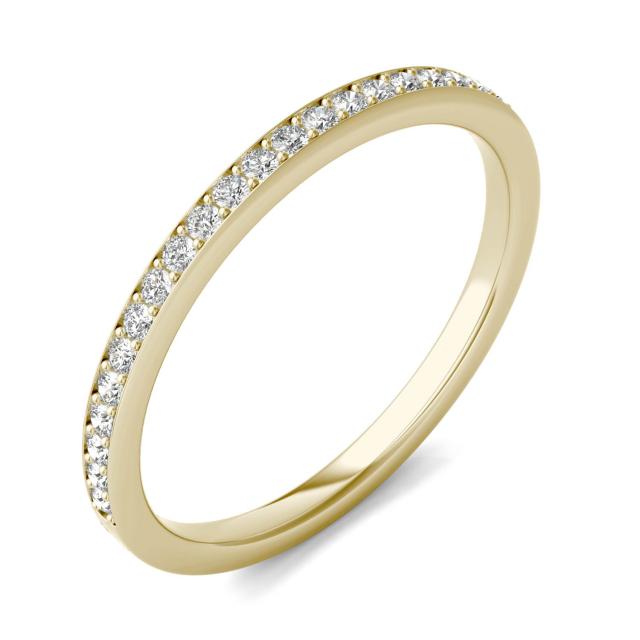 1/5 CTW Round Caydia Lab Grown Diamond Channel Bead Set Wedding Band 14K Yellow Gold