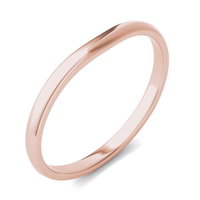 Signature Curved Matching Wedding Band in 14K Rose Gold