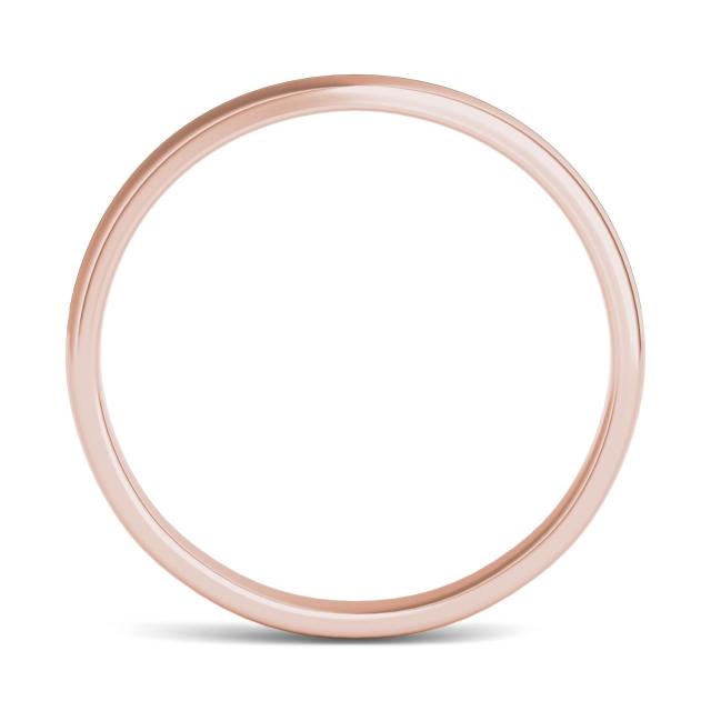 Matching Signature Plain Band in 18K Rose Gold