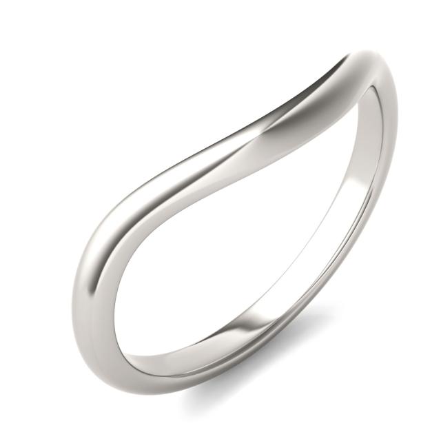 Signature Curved Matching Band in 14K White Gold