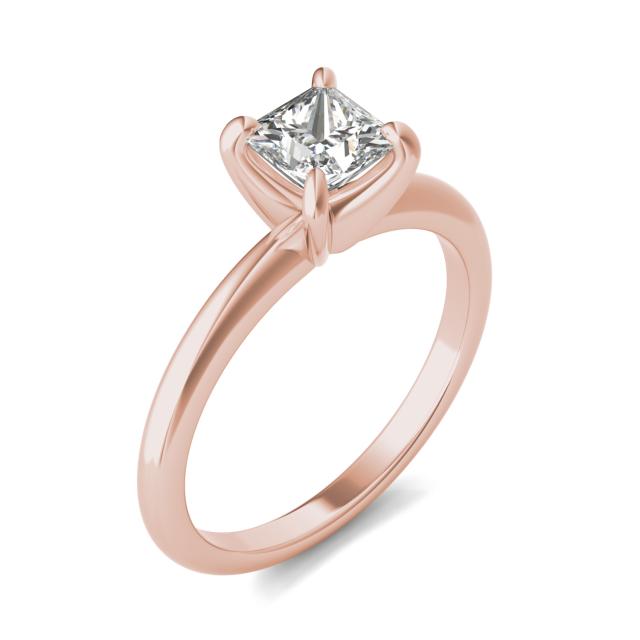 3/4 CTW Princess Caydia Lab Grown Diamond Classic Four Prong Solitaire Engagement Ring 14K Rose Gold