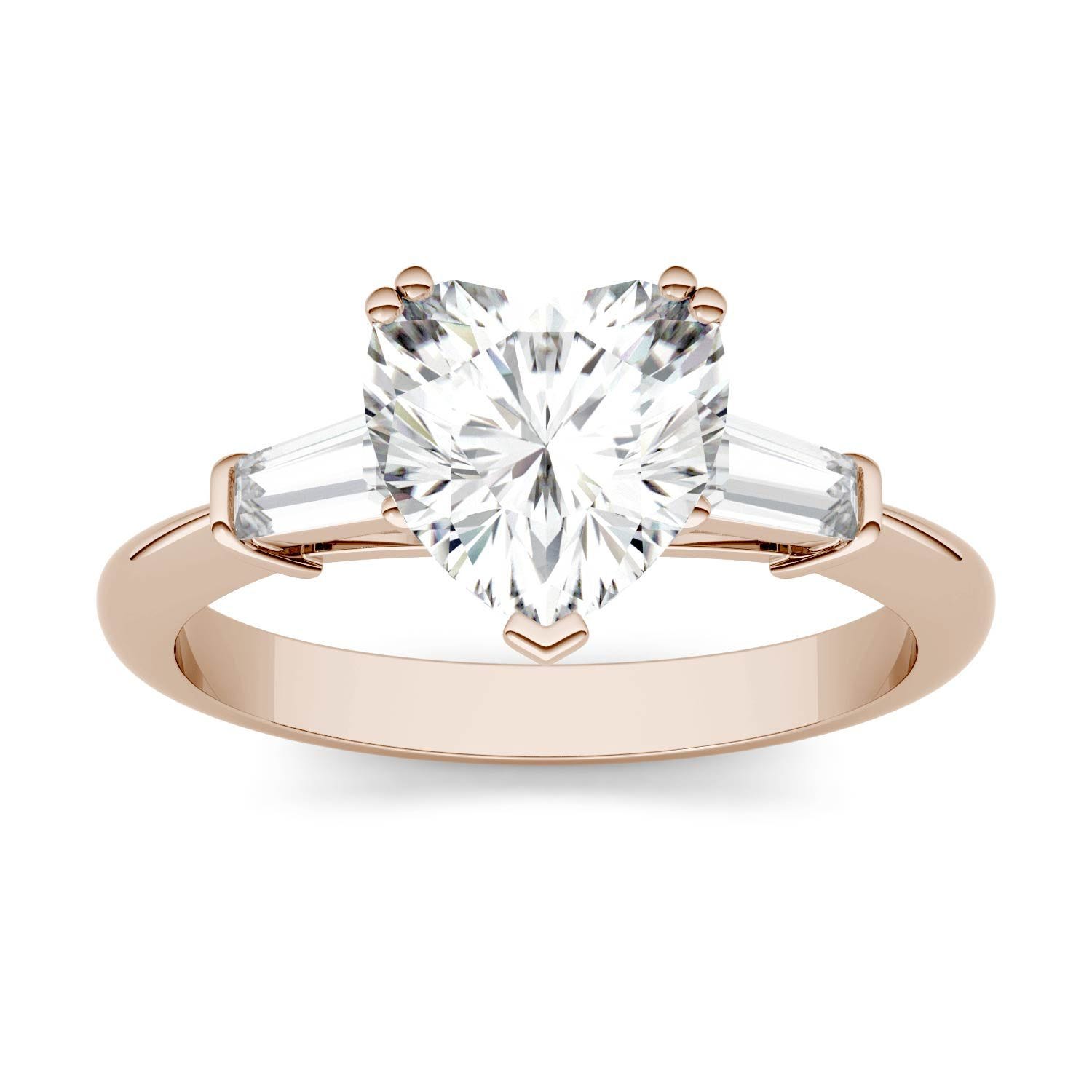 Moissanite Engagement Rings. Heart Shape. 2.0 Carat. D VVS1. – VK. Diamonds