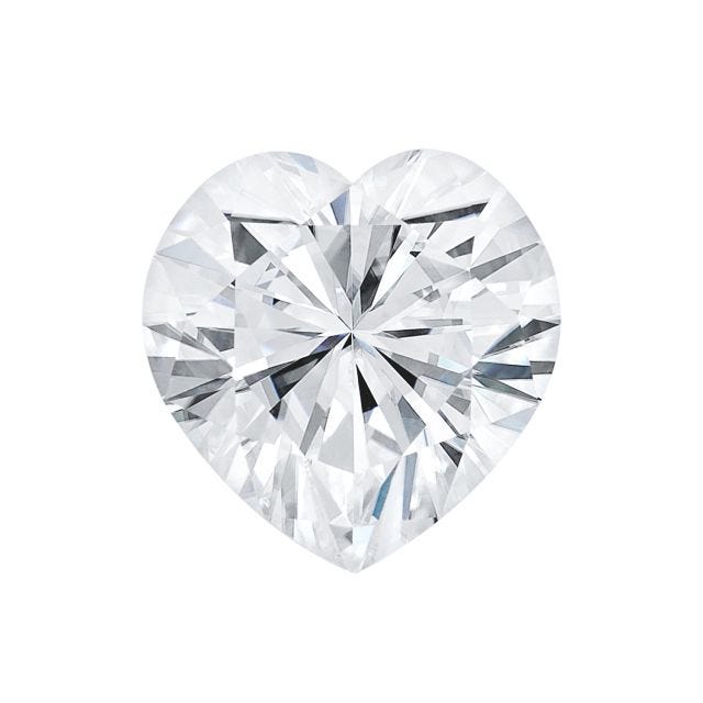 Forever One 0.23CTW DEW Heart Shape Near-Colorless Moissanite Gemstone