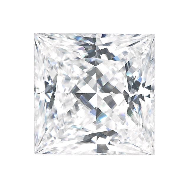 Forever One 2.30CTW DEW Princess Colorless Moissanite Gemstone