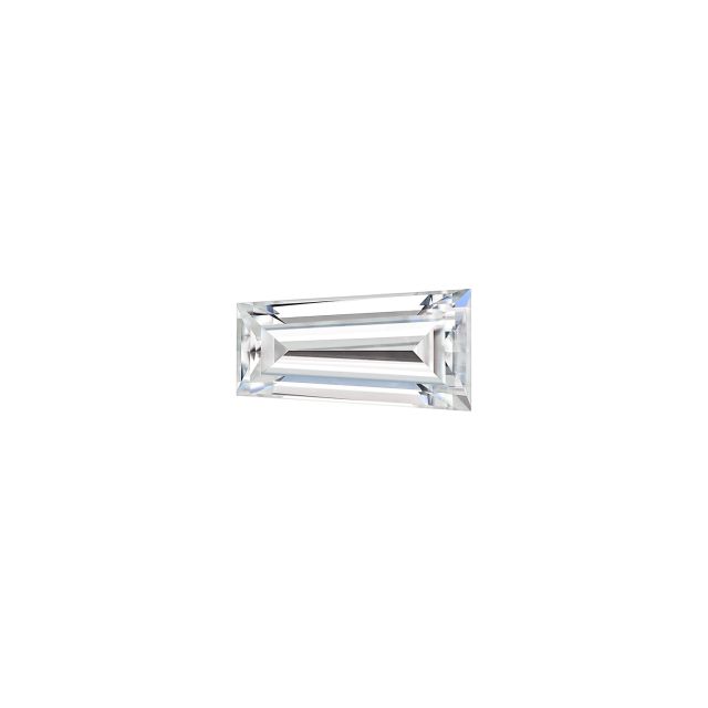 Forever One 0.17CTW DEW Tapered Step Cut Baguette Near-Colorless Moissanite Gemstone