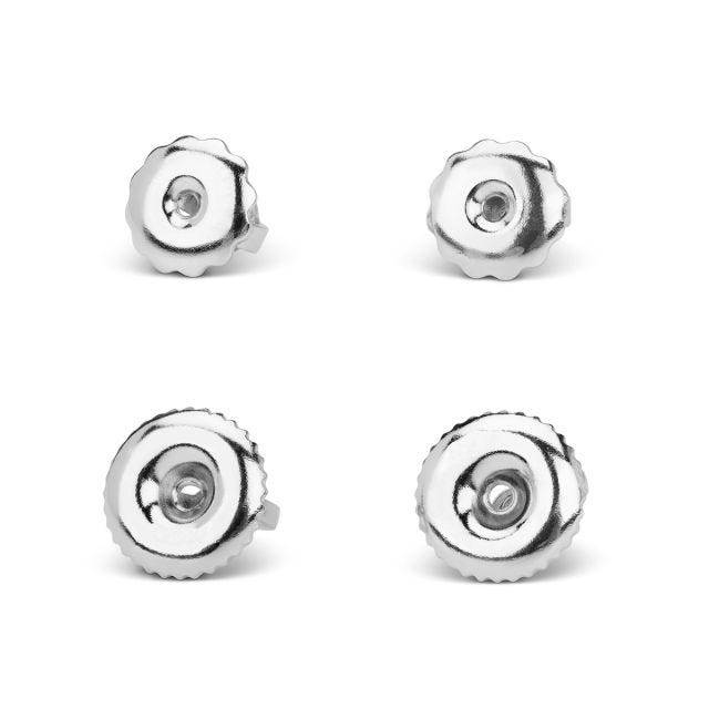 14K Solid White Gold Screw Back Earring Backing (small) by pc