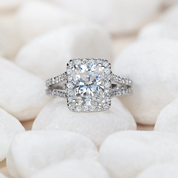 The Prato Ring by Venazia™ Haute-Couture – the radiant cut center stone is nearly 4 carats!