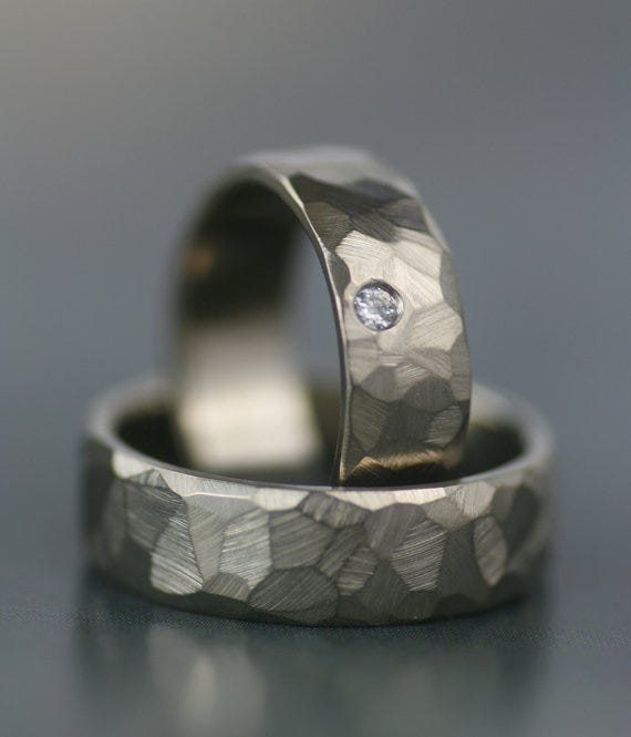 Men’s or Women’s Modern Faceted Wedding Band, lolide on Etsy, from $1,525