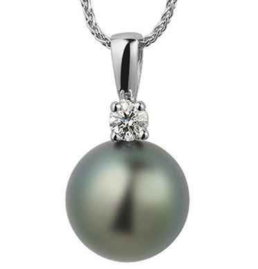 Pearls have been classified as both precious and semiprecious at different times in history. Bijou Pearl and Moissanite Necklace, Moissanite.com, $999
