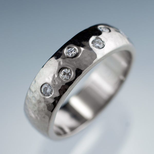 Hammered Wedding Ring, Nodeform, $670
