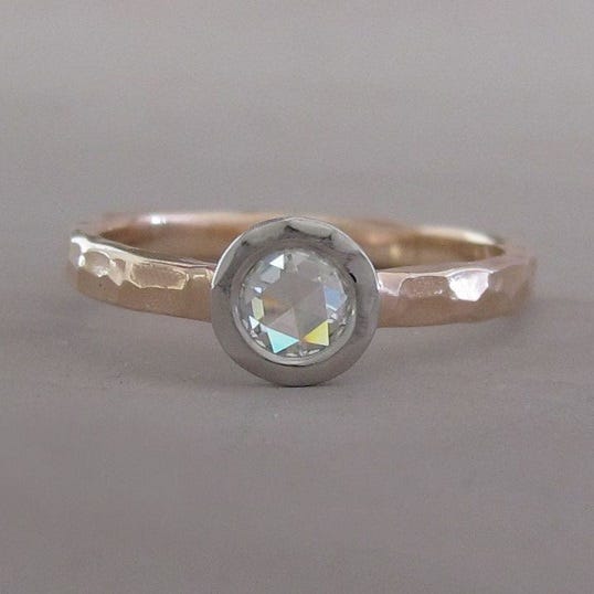 Rose Cut Engagement Ring, Elizabeth Scott Designs