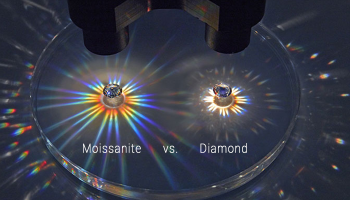 moissanite vs. diamond