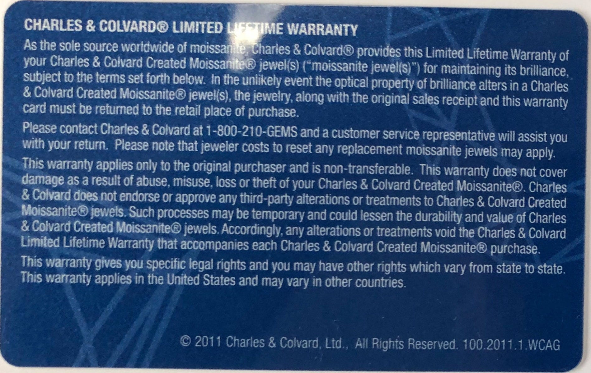 iOS warranty card 5 back