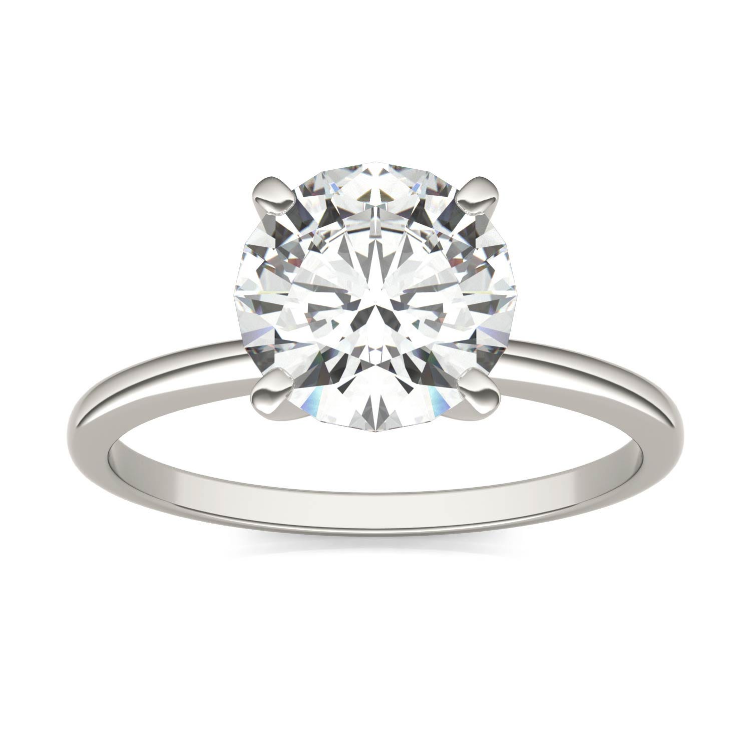 Round Forever One Moissanite Solitaire